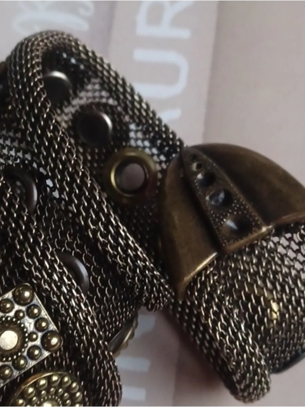Men's Brown Leather & Antiqued Brass Buckle Belt